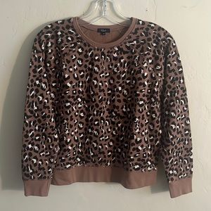 Sweater xxs brown black, beige print
